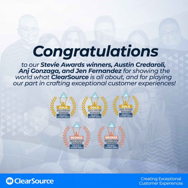Congratulations to our Stevie Award Winners graphic.